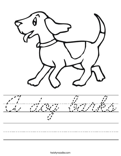 Happy Dog Worksheet
