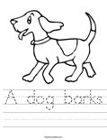 A dog barks Worksheet