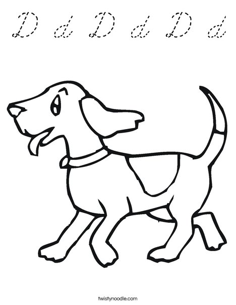 Happy Dog Coloring Page