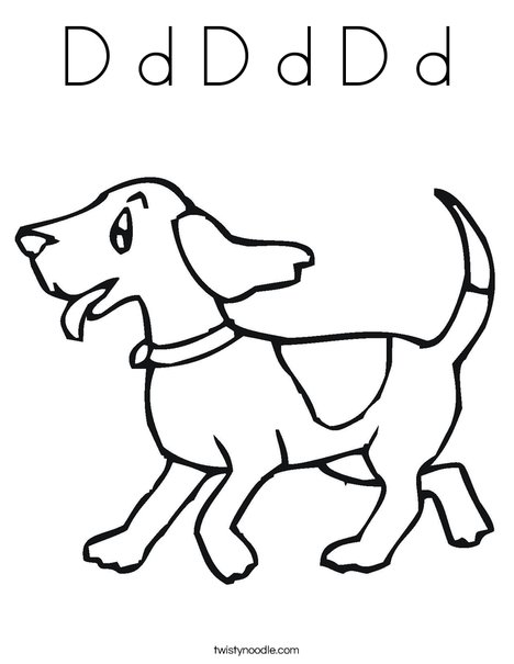 Happy Dog Coloring Page