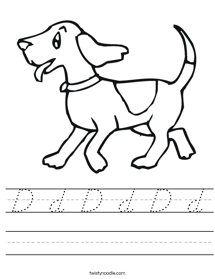 D d D d D d Worksheet