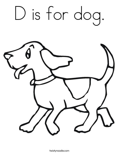 Happy Dog Coloring Page