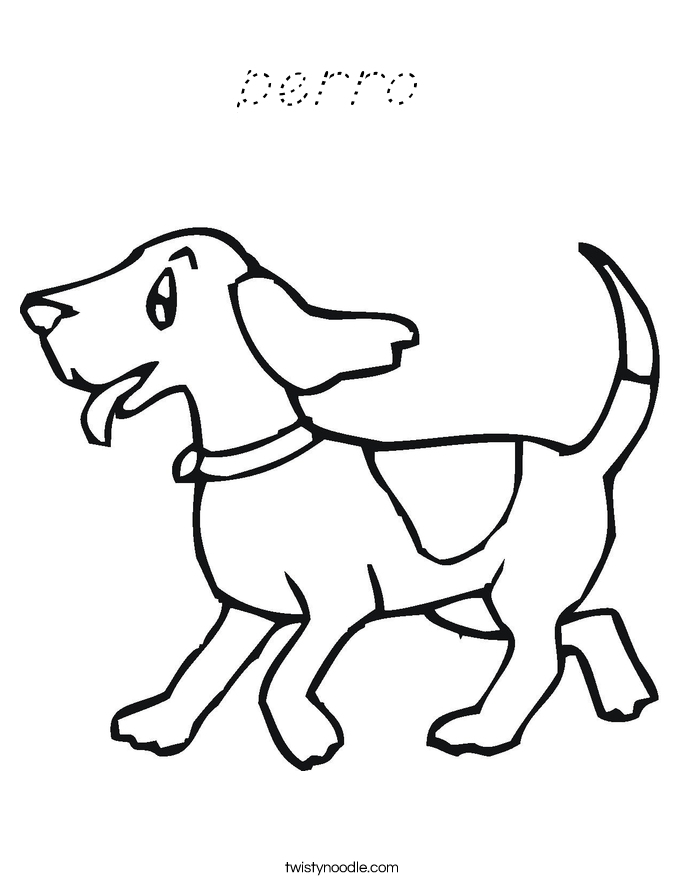 perro Coloring Page