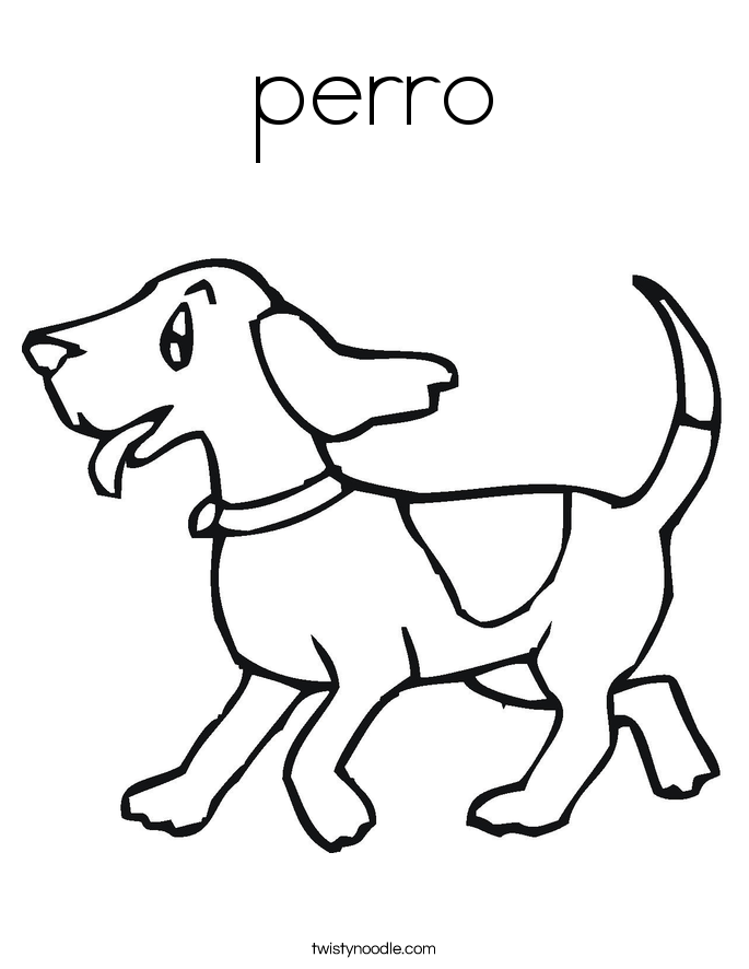 perro Coloring Page