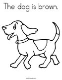 The dog is brown Coloring Page
