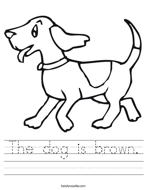 The Dog Is Brown Worksheet Twisty Noodle The Dog Is Brown Worksheet Twisty Noodle