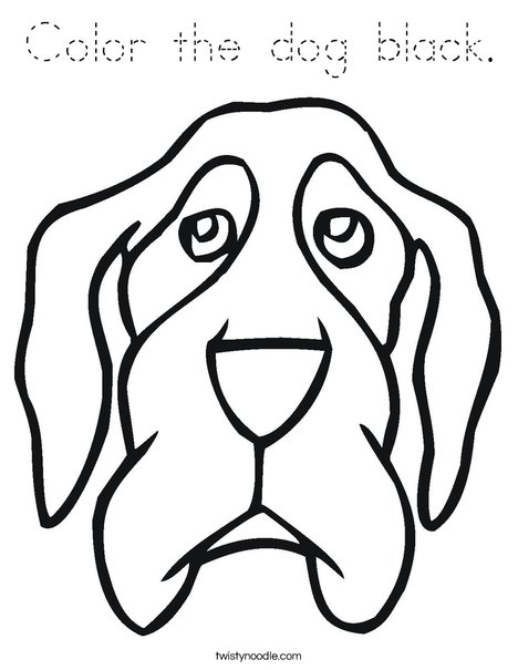 Dog Head Coloring Page
