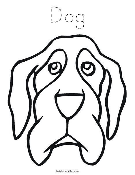Dog Head Coloring Page