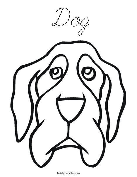 Dog Head Coloring Page