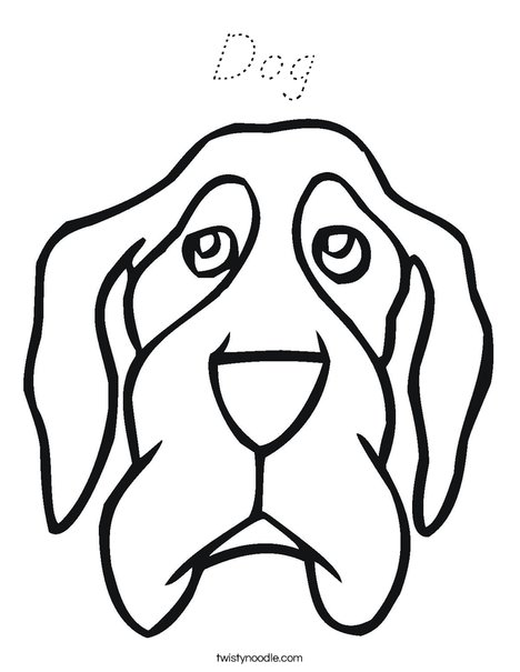 Dog Head Coloring Page