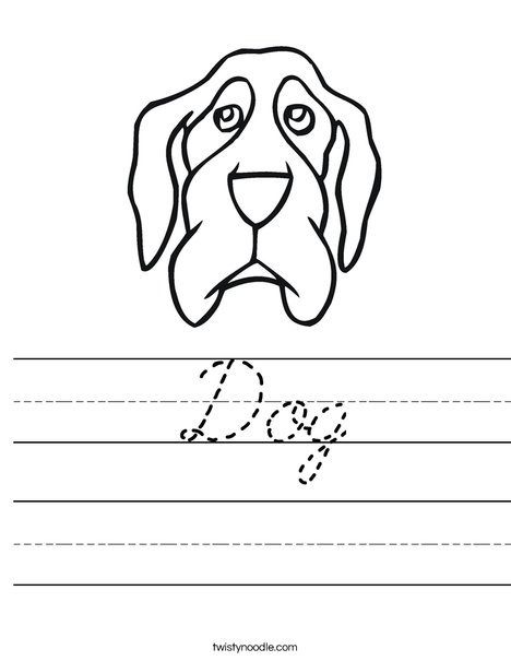 Dog Head Worksheet