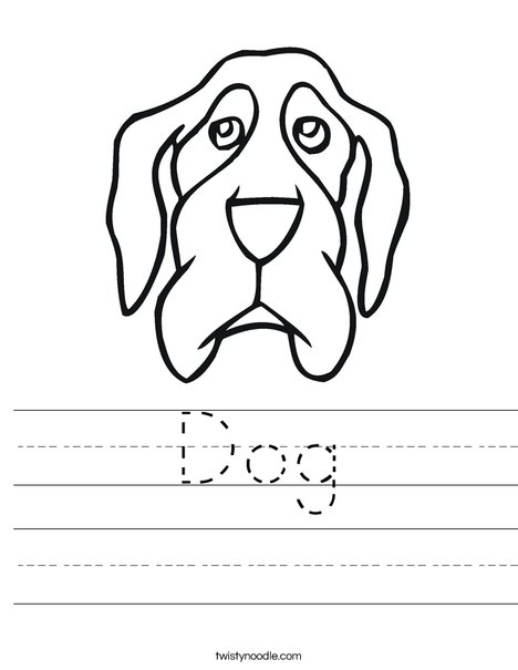 Dog Head Worksheet