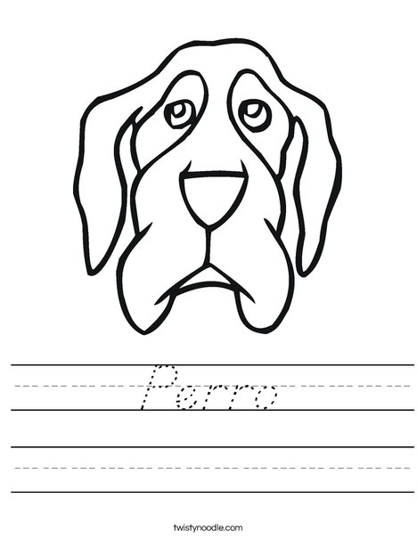 Dog Head Worksheet