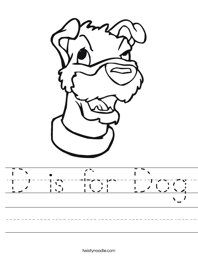 D is for Dog Worksheet