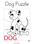 Dog Puzzle Coloring Page