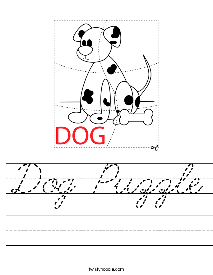 Dog Puzzle Worksheet