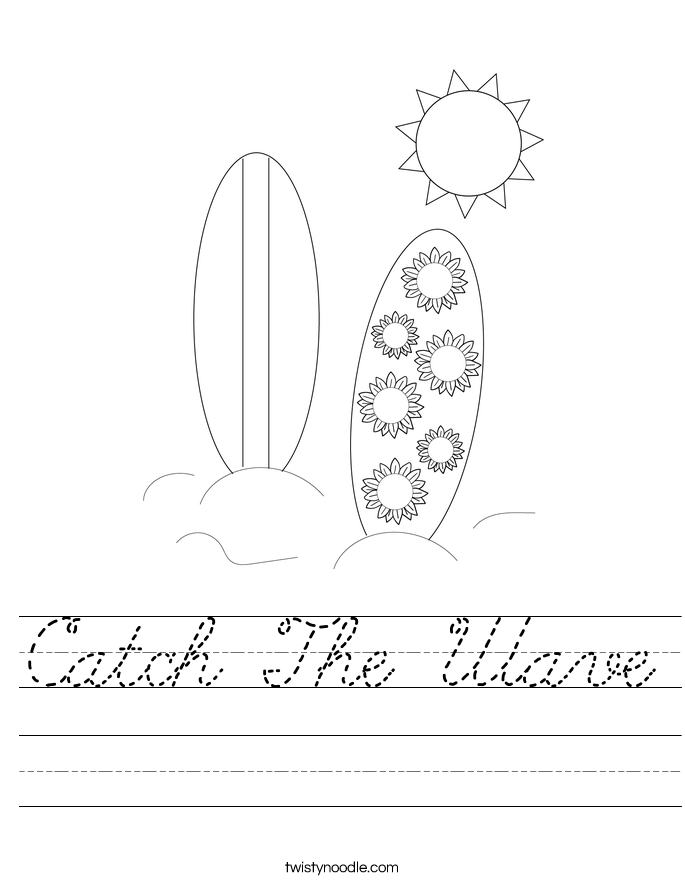 Catch The Wave Worksheet