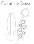Fun at the Ocean!Coloring Page