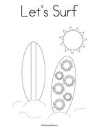 Let's Surf Coloring Page
