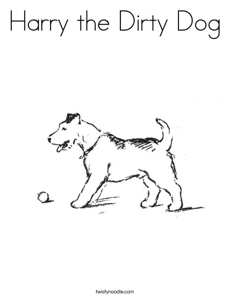Dog with Ball Coloring Page