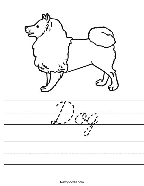 Collie Dog Worksheet