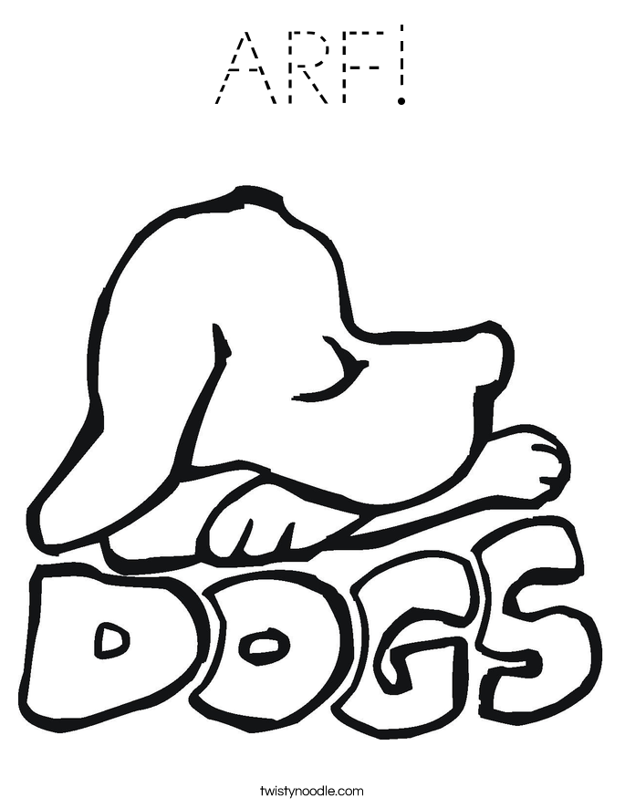 ARF! Coloring Page