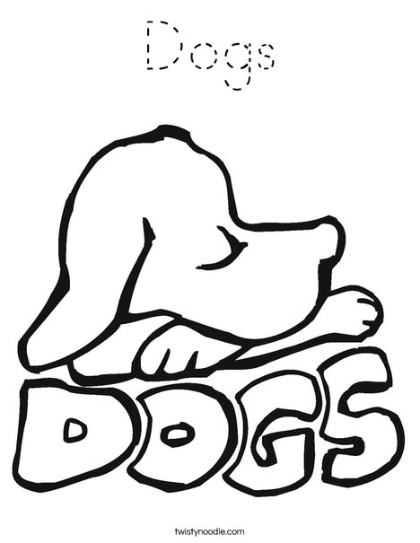 Dogs Coloring Page