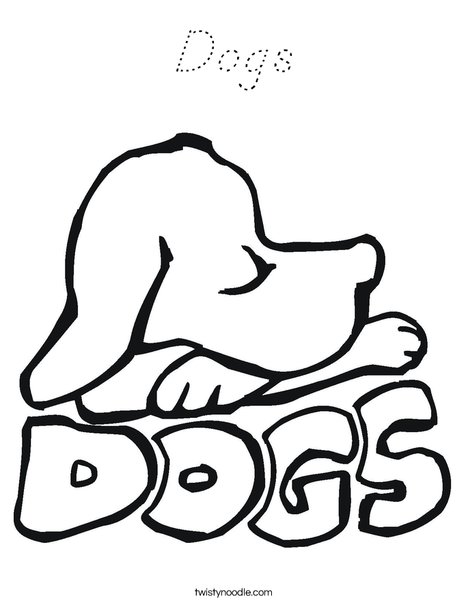 Dogs Coloring Page
