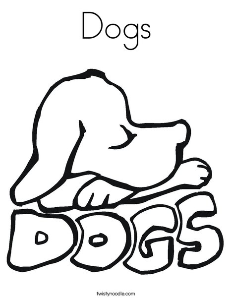 Dogs Coloring Page