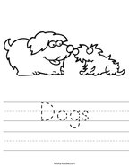 Dogs Handwriting Sheet