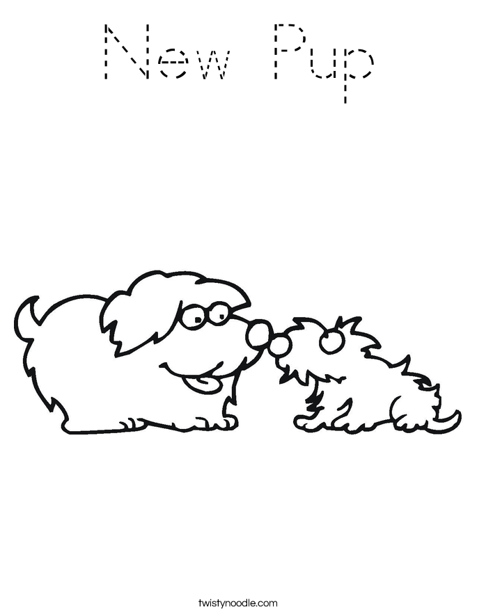 New Pup Coloring Page