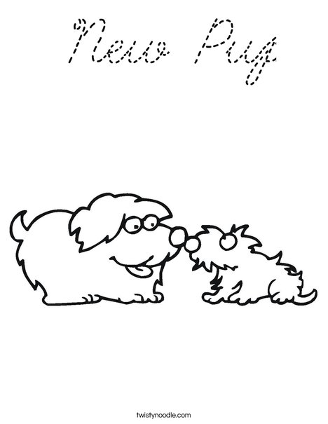 Two Dogs Coloring Page