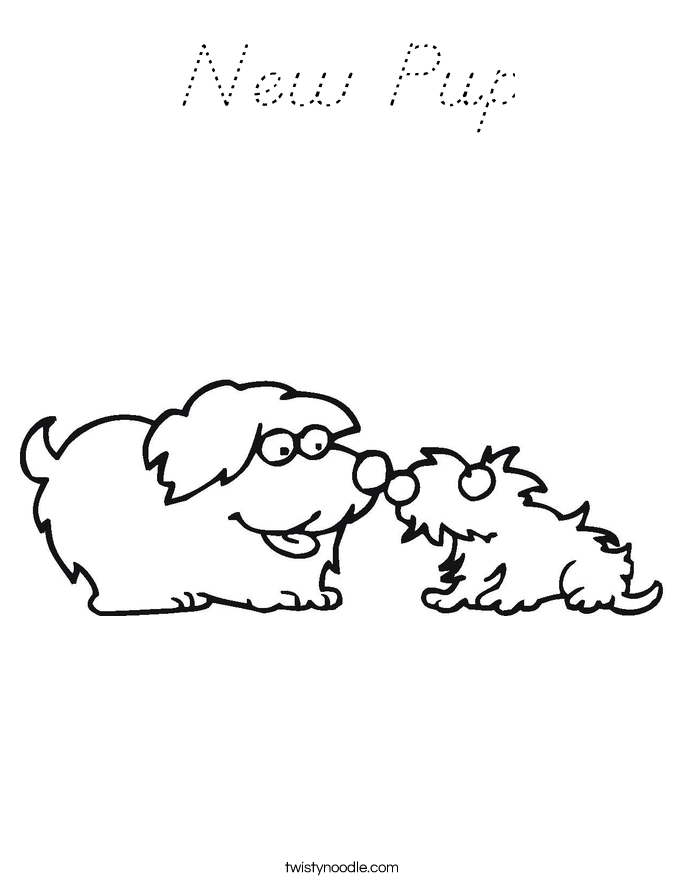 New Pup Coloring Page