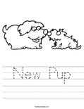 New Pup Worksheet