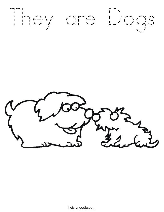 They are Dogs Coloring Page