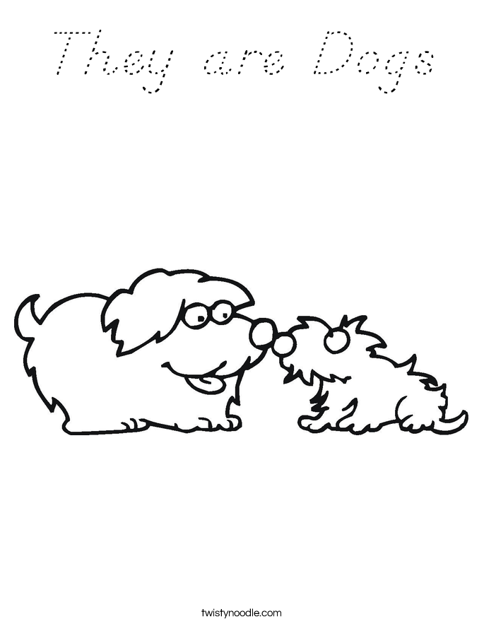 They are Dogs Coloring Page