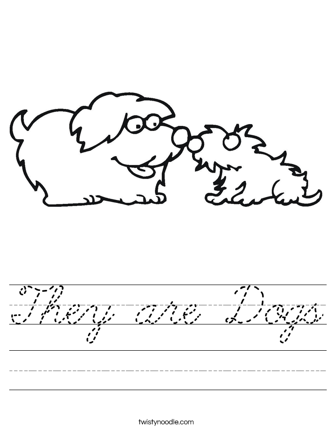 They are Dogs Worksheet