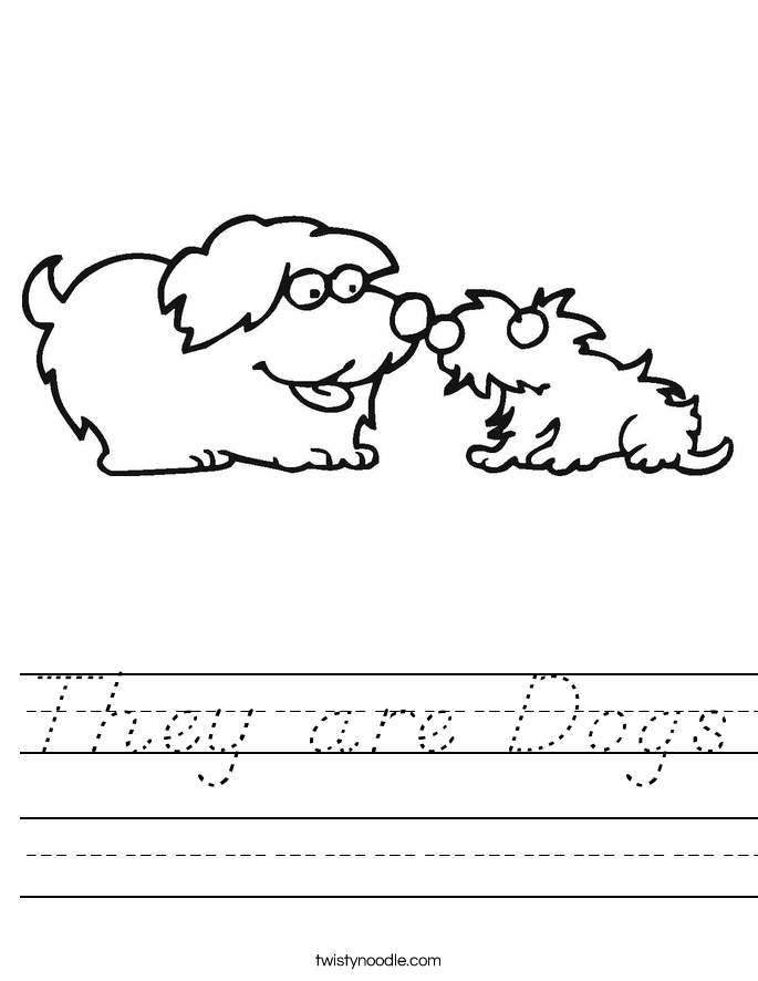They are Dogs Worksheet