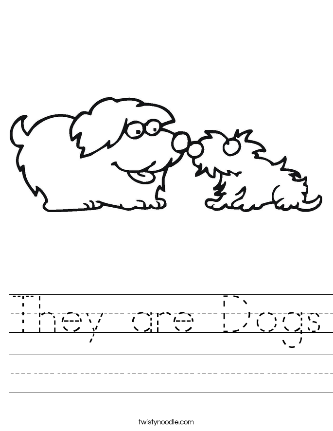 They are Dogs Worksheet