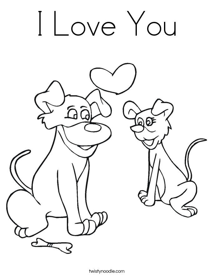 I Love You Coloring Page