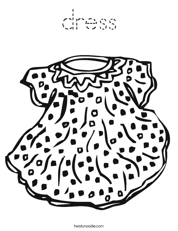 dress Coloring Page