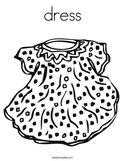 dress Coloring Page