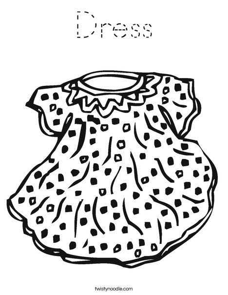 Doll Dress Coloring Page
