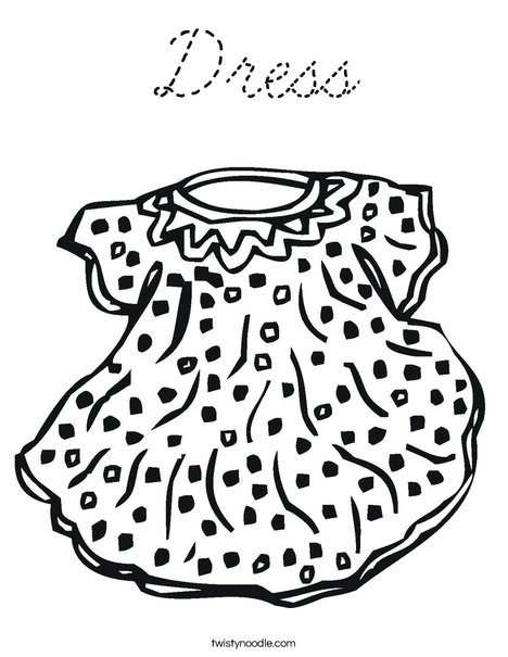 Doll Dress Coloring Page