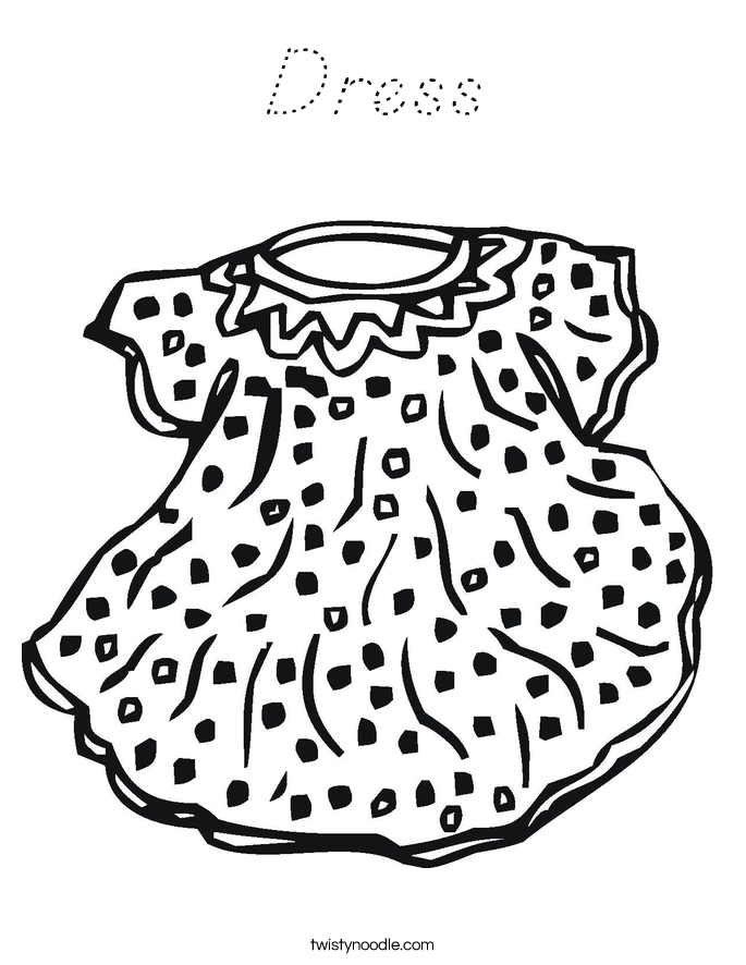 Dress Coloring Page