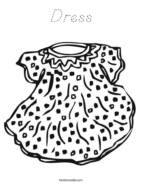 Doll Dress Coloring Page