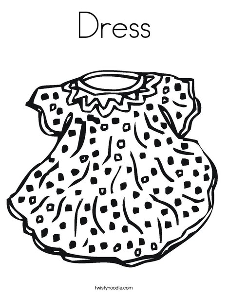 Doll Dress Coloring Page