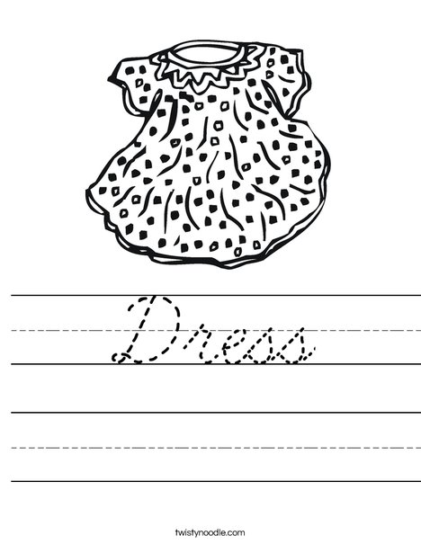 Doll Dress Worksheet