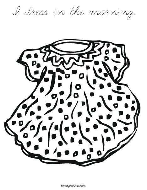 Doll Dress Coloring Page