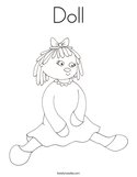 Doll Coloring Page